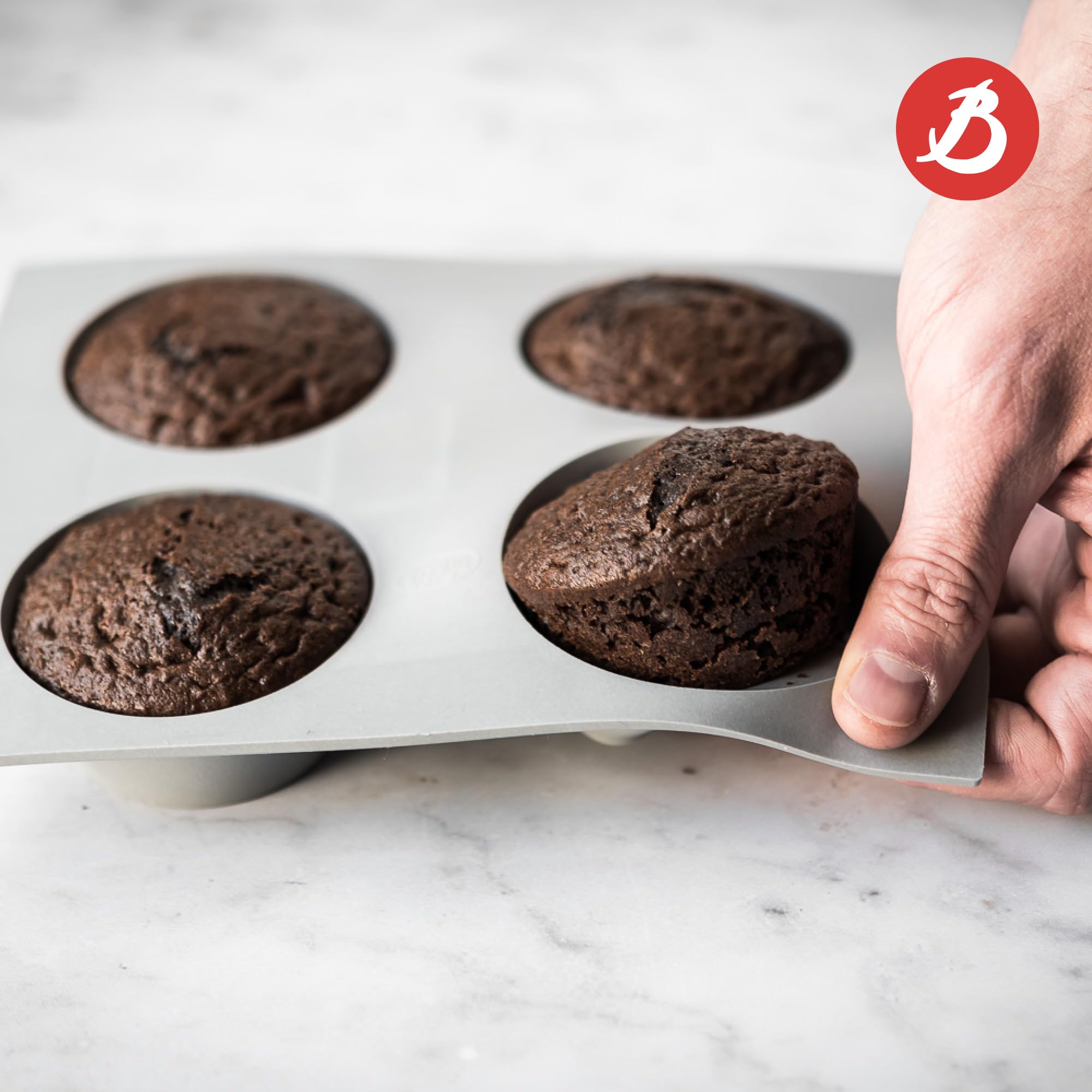 Amazon | De Buyer 1833.21D Elastomoule Mini Silicone Muffin Baking